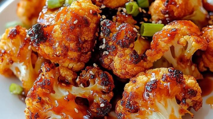 Maple Sriracha Roasted Cauliflower